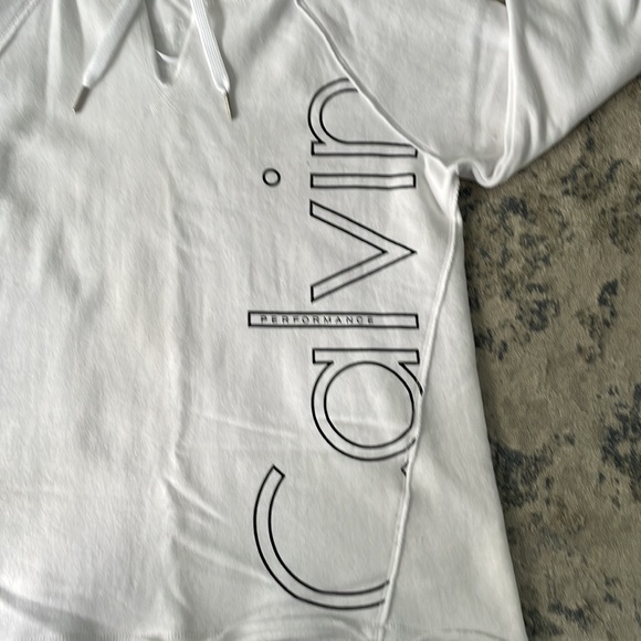 Calvin Klein Performance Women’s White Hoodie Sweatshirt New Size Small - Picture 2 of 9